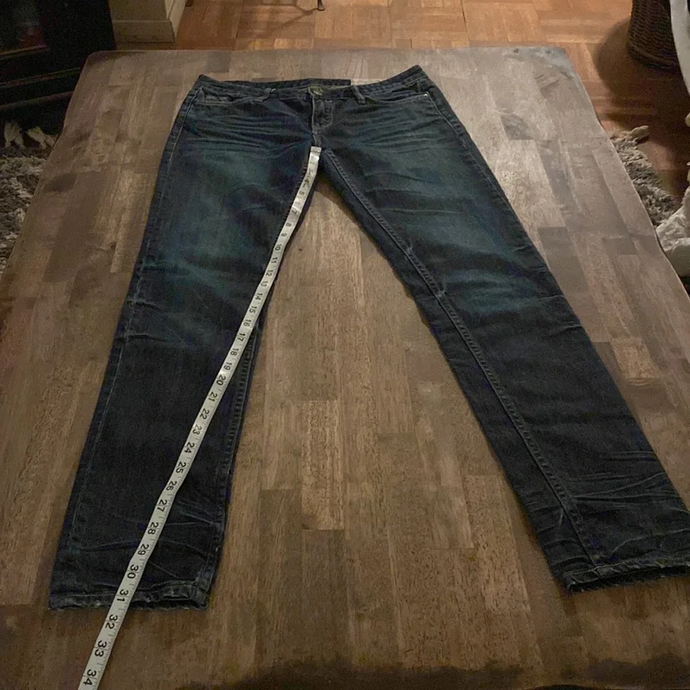 All Saints Spitalfields Jack’s Place skinny dark blue jeans from Neiman Marcus